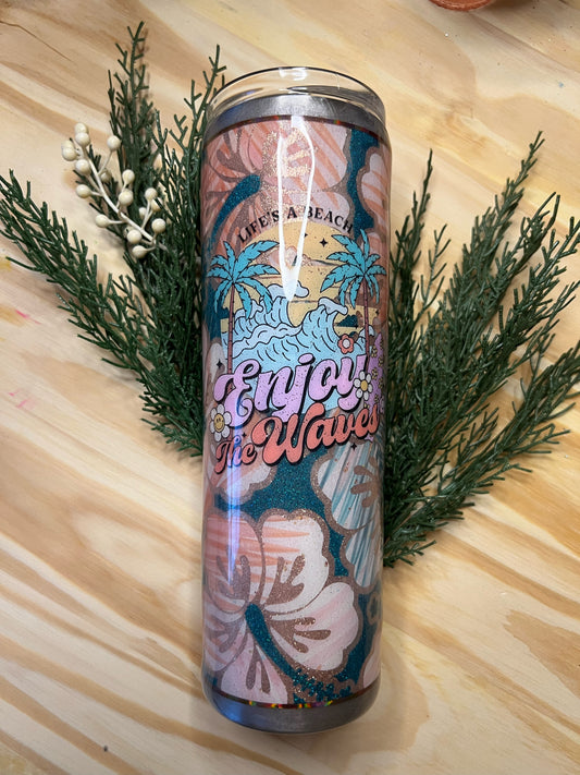 Hibiscus Waves Tumbler